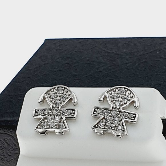 925 sterling silver luxury CZ earrings for women/girls, Best for RJUS2140 - Picture 4 of 11